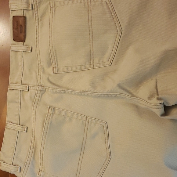VINTAGE L.L. Bean Tan Twill Jeans Like New Ultra High Waist 34x29.5 EUC Unisex - Picture 5 of 13